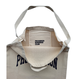 Progress Running Club Progression Arc Tote in Natural and Navy