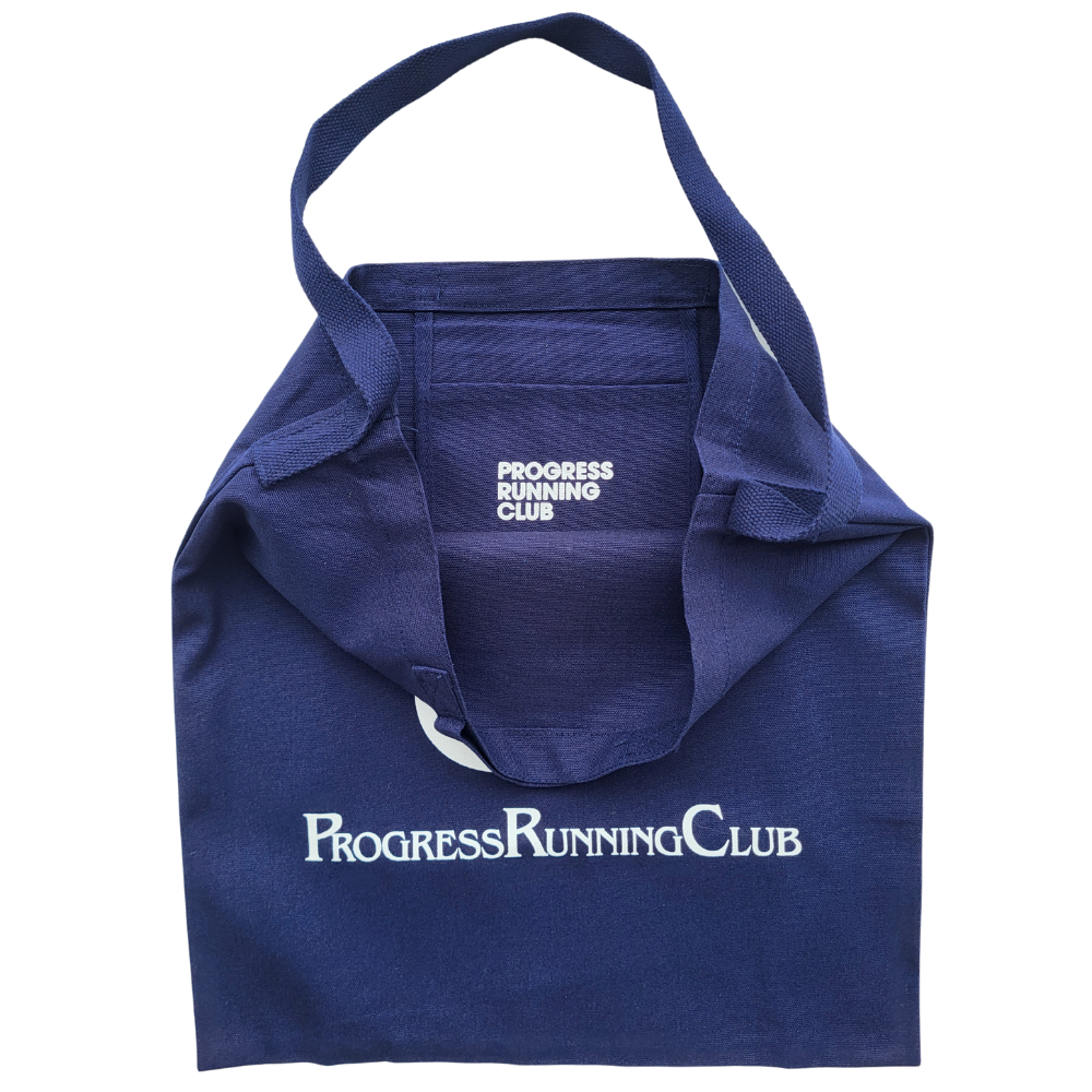 Progress Running Club PRC Badge Tote in Navy and White