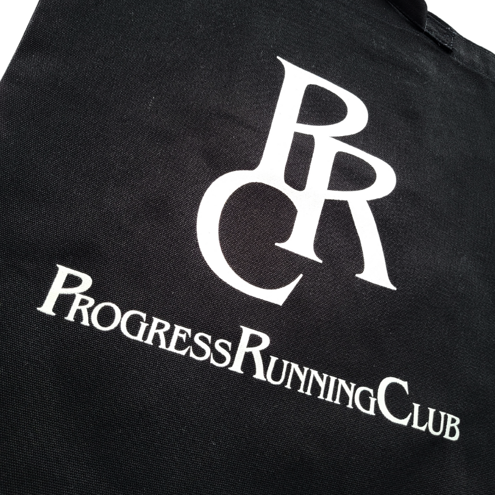 Progress Running Club PRC Badge Tote in Black and White