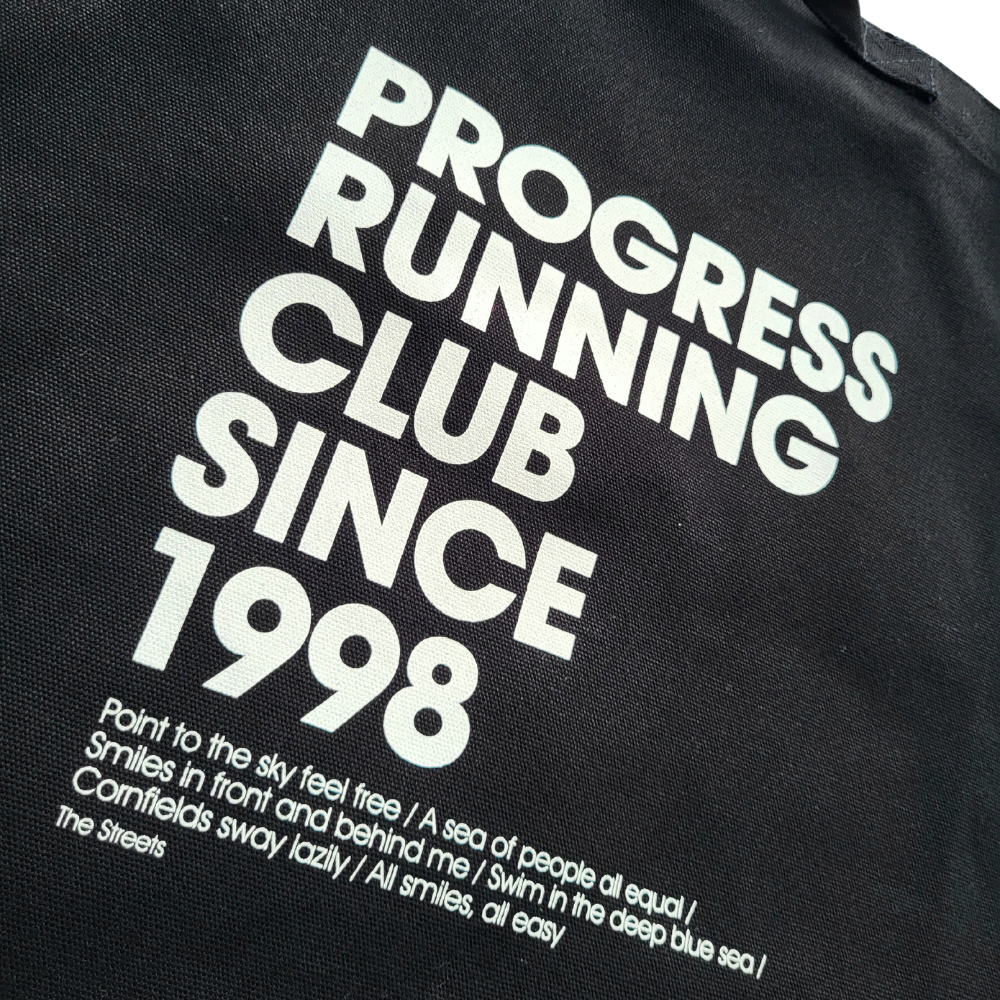 Progress Running Club Club Classic Tote in Black and White