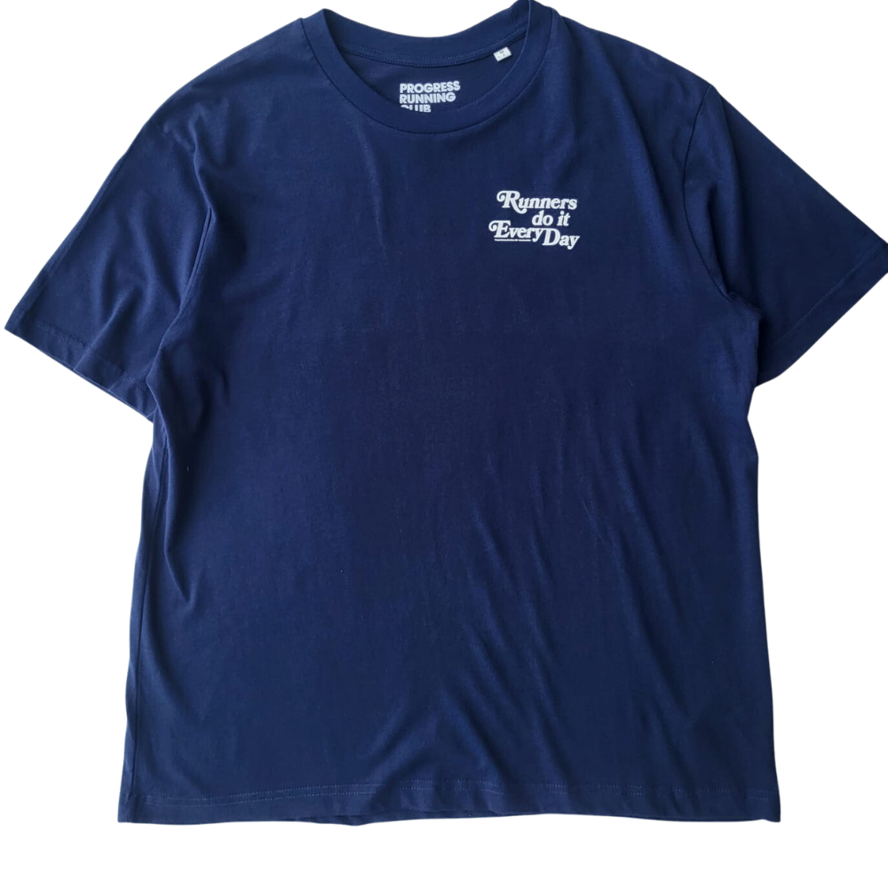 Progress Running Club Everyday Tee Short Sleeve T-Shirt in Navy