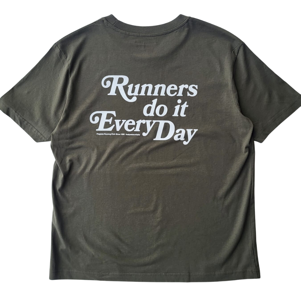 Progress Running Club Everyday Tee Short Sleeve T-Shirt in Green