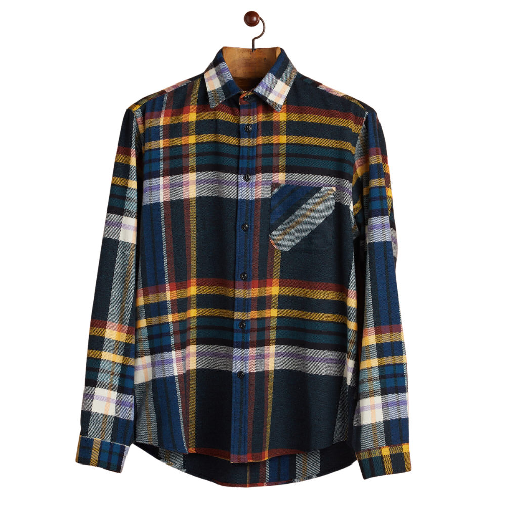 Portuguese Flannel Wall Shirt in Navy