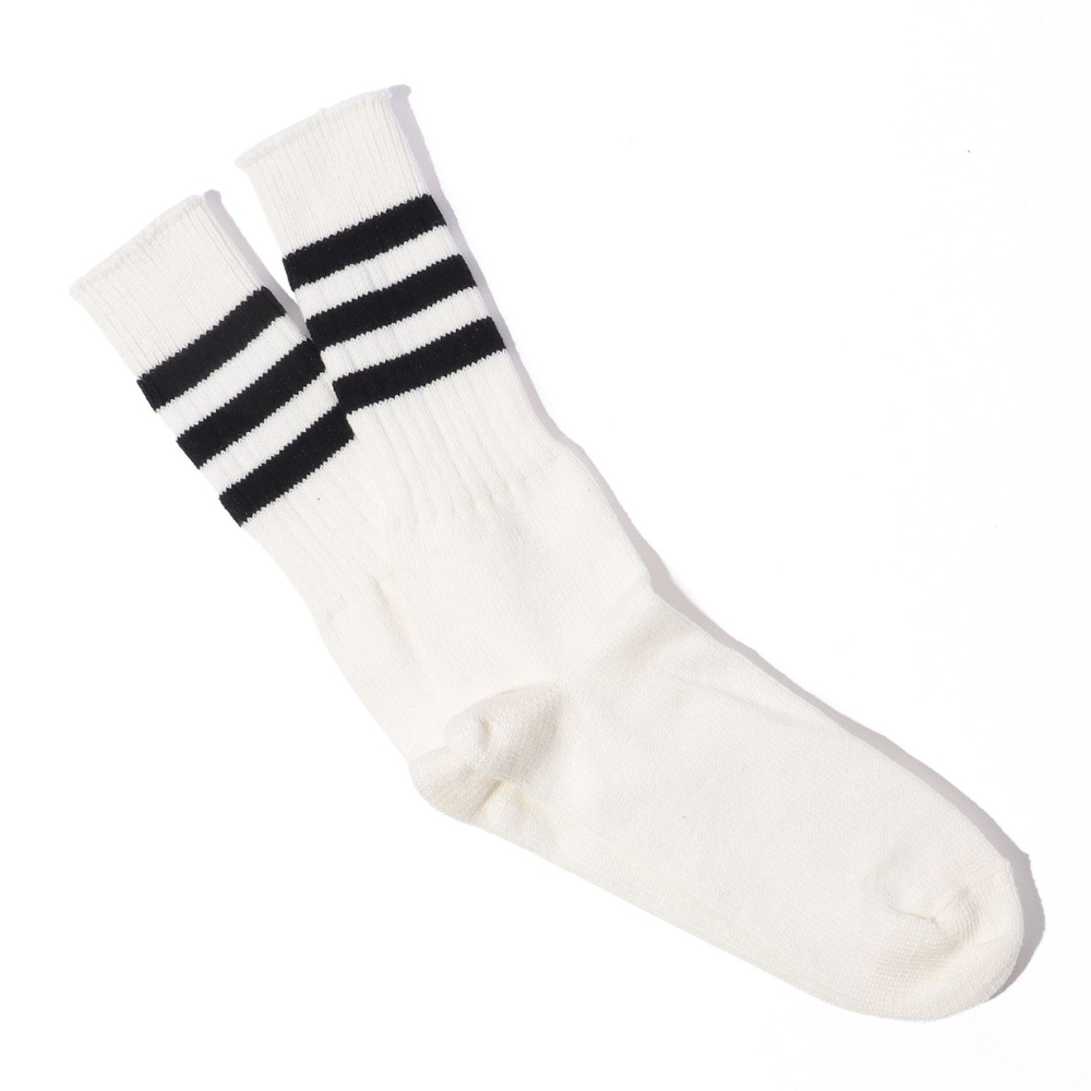 Anonymous Ism 3 Line High Crew Socks in Ivory