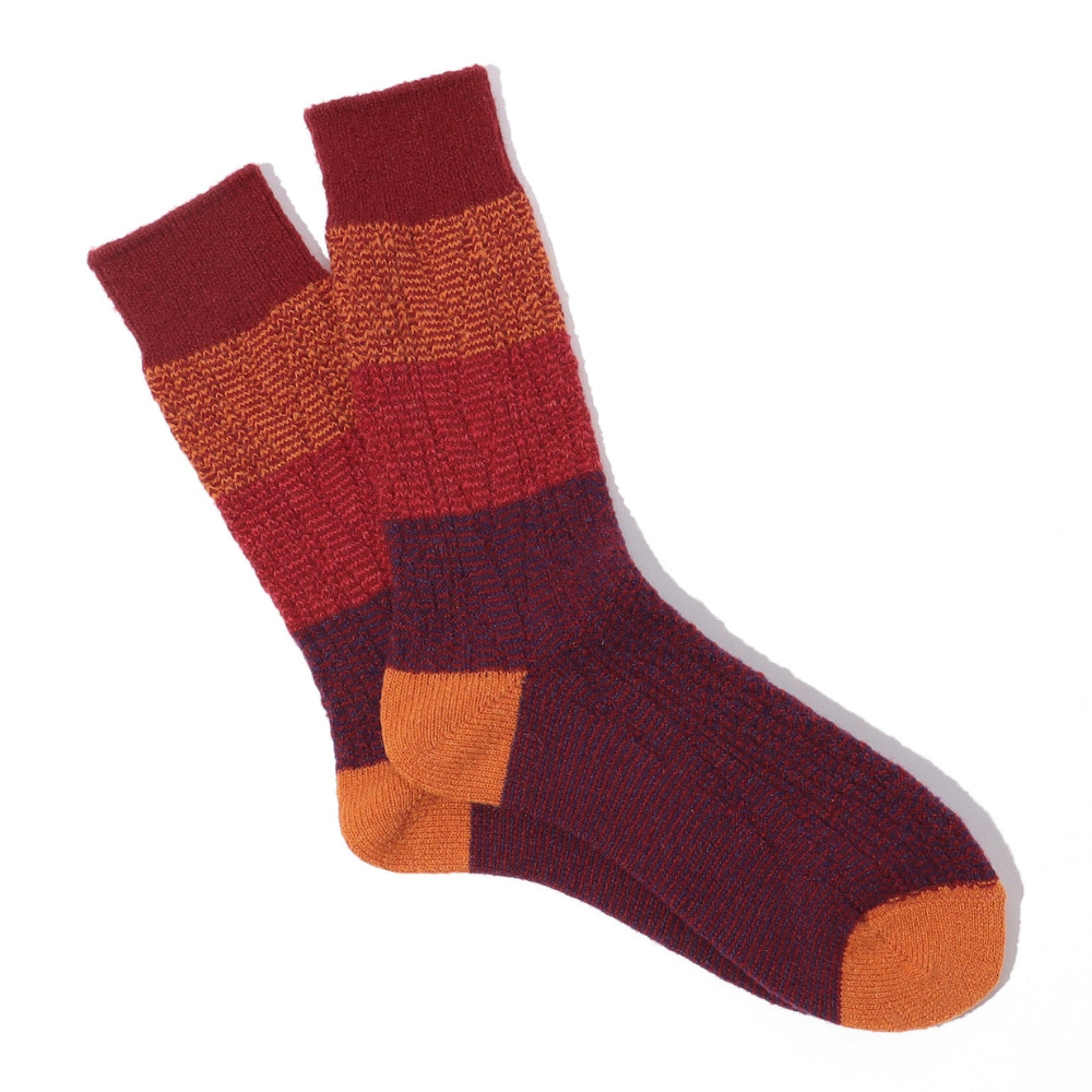 Anonymous Ism Graduation Cable Crew Socks in Wine
