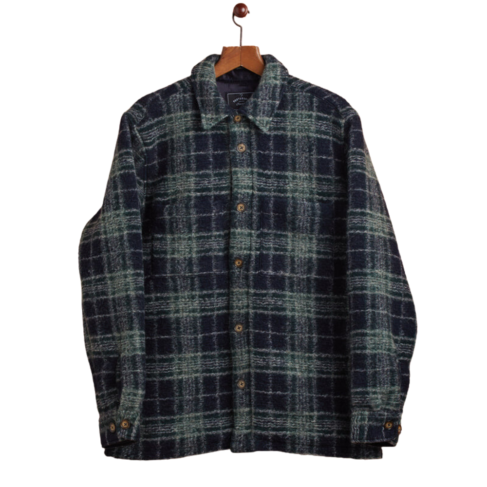 Portuguese Flannel Pic Overshirt in Navy