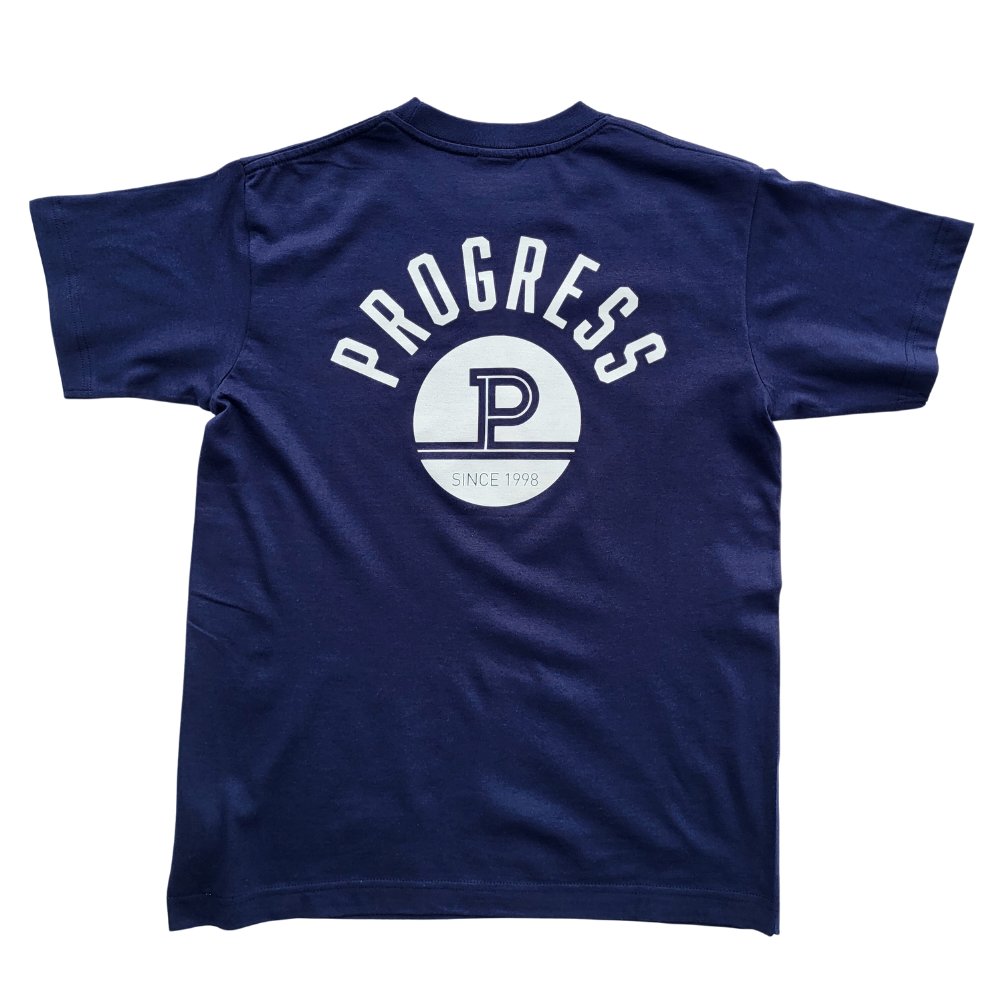 Progress Running Club Since '98 T-Shirt in Navy and White