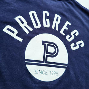Progress Running Club Since '98 T-Shirt in Navy and White