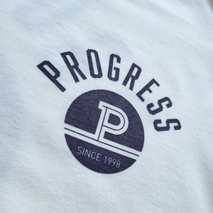 Progress Running Club Since '98 T-Shirt in White and Navy