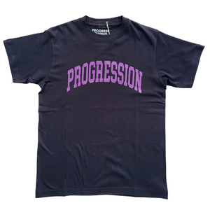 Progress Running Club Progression Arc T-Shirt in Black and Purple