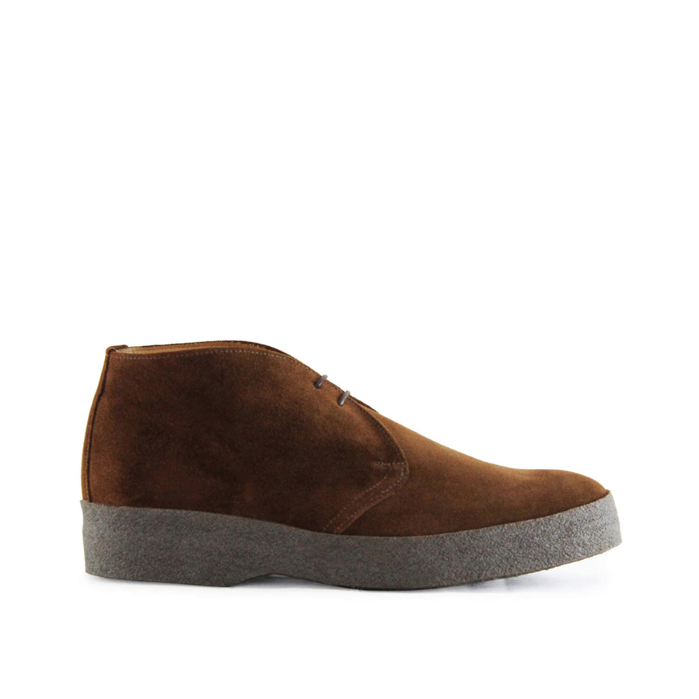 Sanders High Top Chukka Boot in Brown Polo Snuff Suede