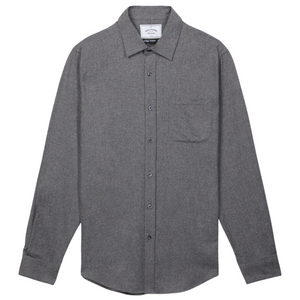 Portuguese Flannel Plain P Shirt in Grey