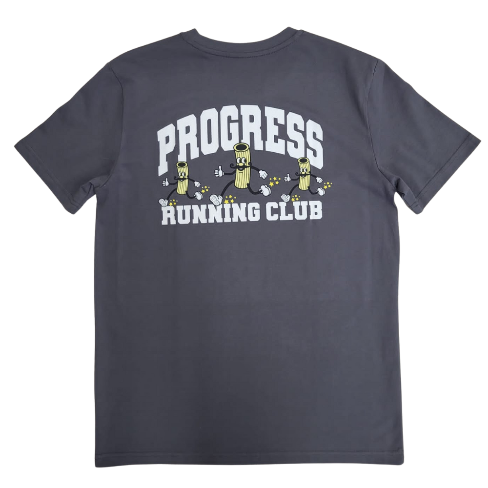 Progress Running Club Team Pasta Short Sleeve Tee in Charcoal