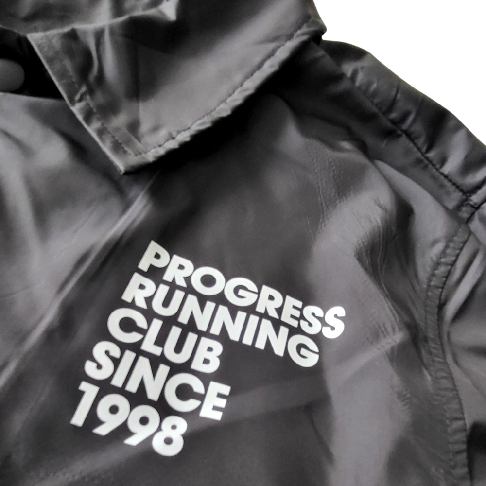 Progress Running Club Classic Team Recycled Coach Jacket in Black