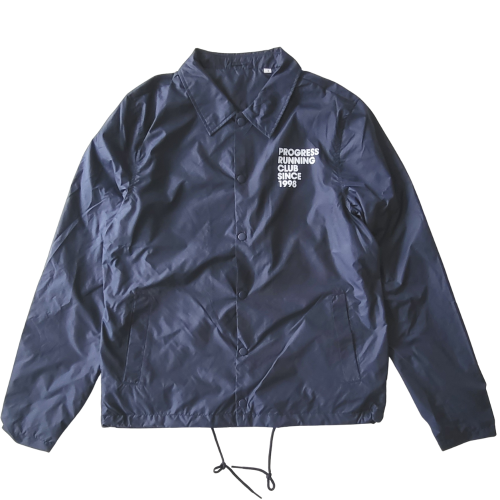 Progress Running Club Classic Team Recycled Coach Jacket in Navy