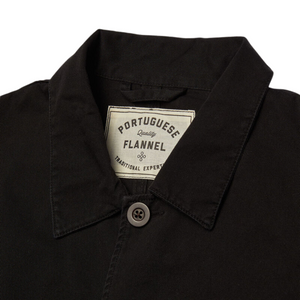 Portuguese Flannel Labura Overshirt in Black