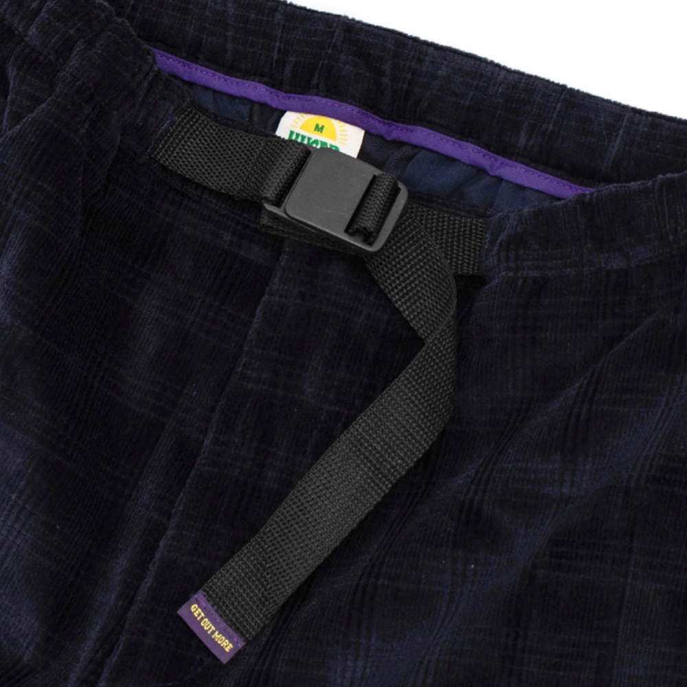 Hikerdelic Plaid Track Trousers in Navy