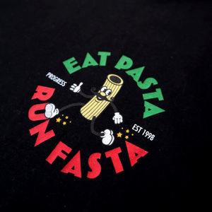 Progress Running Club Eat Pasta Classic Long Sleeve T-shirt in Black