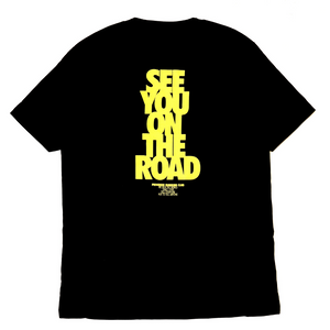 Progress Running Club On The Road Short Sleeve T-shirt in Black and Neon Yellow